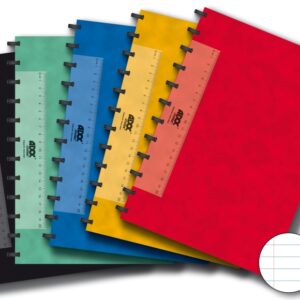 Caiet A4, 72 file - 90g/mp, coperta carton color embosat, AURORA Adoc - dictando