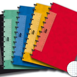Caiet A4, 72 file - 90g/mp, coperta carton color embosat, AURORA Adoc - matematica