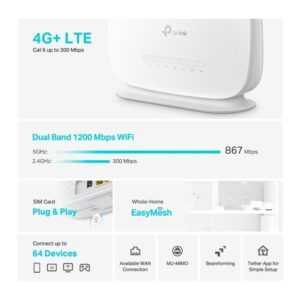 TP-LINK ROUTER 4G LTE Advanced Cat6 - imagine 5
