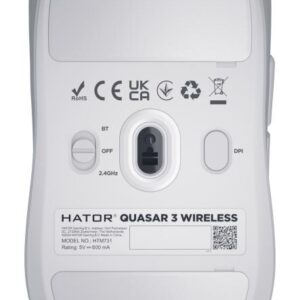 Mouse wireless Hator Quasar 3, alb - imagine 3