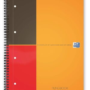 Caiet cu spirala, OXFORD Int. Filingbook, A4+, 100 file-80g/mp, hardcover, Scribzee - dictando
