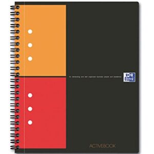 Caiet cu spirala, OXFORD Int. Activebook, A5+, 80 file-80g/mp, Scribzee, 10 perf, coperta PP-mate