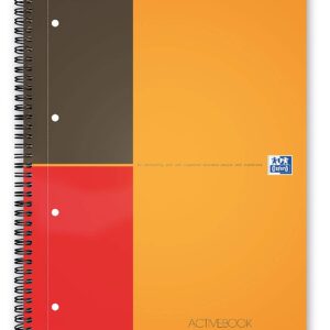 Caiet cu spirala, OXFORD Int. Activebook, A4+, 80 file - 80g/mp, Scribzee, coperta PP - dictando