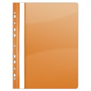 Dosar plastic PVC, cu sina si multiperforatii, 10 buc/set, DONAU - orange