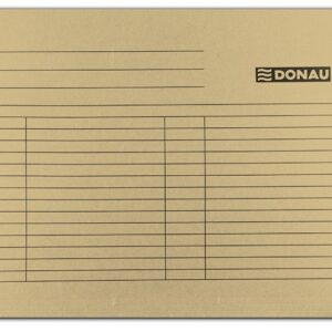 Dosar suspendabil cu eticheta, bagheta metalica, carton 230g/mp, 5 buc/set, DONAU - maro