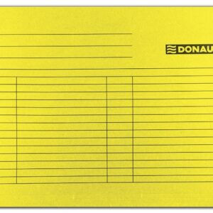 Dosar suspendabil cu eticheta, bagheta metalica, carton 230g/mp, 5 buc/set, DONAU - galben