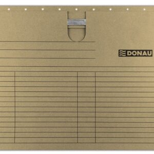 Dosar suspendabil cu sina, carton 230g/mp, bagheta metalica, 5 buc/set, DONAU - maro