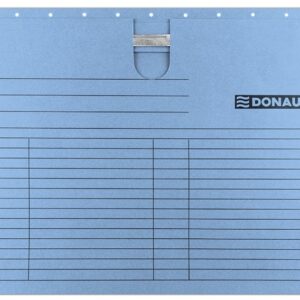 Dosar suspendabil cu sina, carton 230g/mp, bagheta metalica, 5 buc/set, DONAU - albastru
