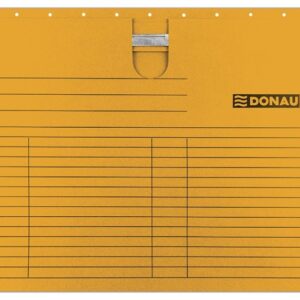 Dosar suspendabil cu sina, carton 230g/mp, bagheta metalica, 5 buc/set, DONAU - orange