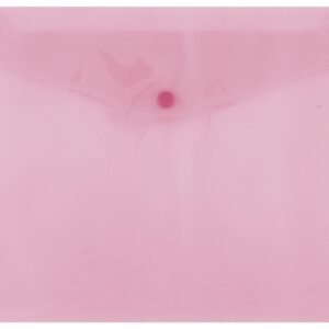 Mapa PP protectie documente A4 landscape, inchidere cu capsa, 12/set, DONAU - rosu transparent