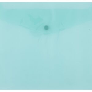 Mapa PP protectie documente A4 landscape, inchidere cu capsa, 12/set, DONAU - verde transparent
