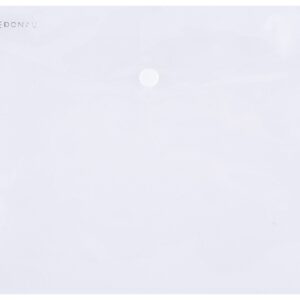 Mapa PP protectie documente A5 landscape, inchidere cu capsa, 10/set, DONAU - transparent