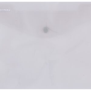 Mapa PP protectie documente A5 landscape, inchidere cu capsa, 10/set, DONAU - fumuriu