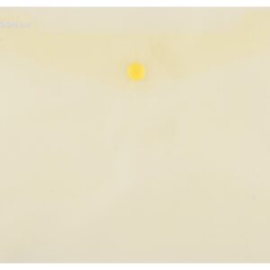 Mapa PP protectie documente A5 landscape, inchidere cu capsa, 10/set, DONAU - galben transparent