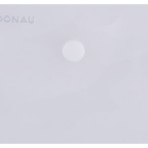 Mapa PP protectie documente A7 landscape, inchidere cu capsa, 10/set, DONAU - transparent