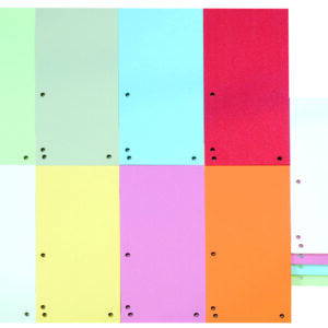 Separatoare carton pentru biblioraft, 190 g/mp, 105 x 235mm, 100/set, DONAU Duo - asortate