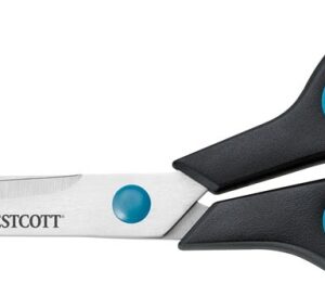 Foarfeca otel, 24.7 cm, cu rubber grip, WESTCOTT Easy Grip - 10 ani garantie