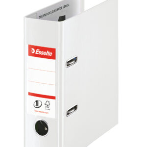 Biblioraft Esselte No.1 Power VIVIDA, PP/PP, partial reciclat, FSC, A5, 75 mm, alb