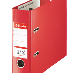 Biblioraft ESSELTE No.1 Power pentru banci, PP/PP, 75mm - Vivida rosu
