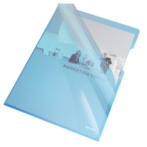 Mapa de protectie ESSELTE, A4, 150 mic, 25 buc/set, cristal, albastru