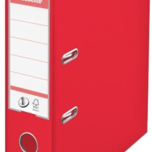 Biblioraft Esselte No.1 Power VIVIDA, PP/PP, partial reciclat, FSC, A4, 75 mm, rosu