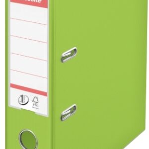 Biblioraft Esselte No.1 Power VIVIDA, PP/PP, partial reciclat, FSC, A4, 75 mm, verde