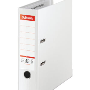 Biblioraft Esselte No.1 Power Jumbo Plus VIVIDA, PP/PP, partial reciclat, FSC, 80 mm, alb
