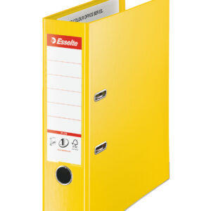 Biblioraft Esselte No.1 Power Jumbo Plus VIVIDA, PP/PP, partial reciclat, FSC, 80 mm, galben