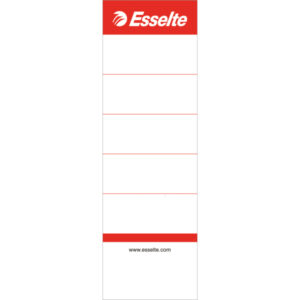 Etichete pentru biblioraft ESSELTE, interschimbabile, carton, 75 mm, 10 buc/set, alb