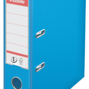 Biblioraft Esselte No.1 Power, PP/PP, partial reciclat, FSC, A4, 75 mm, cyan