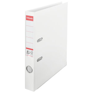 Biblioraft Esselte No.1 Power VIVIDA, PP/PP, partial reciclat, FSC, A4, 50 mm, alb