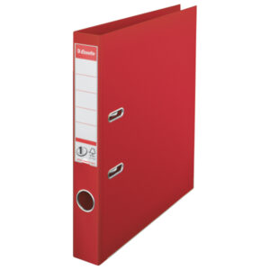 Biblioraft Esselte No.1 Power, PP/PP, partial reciclat, FSC, A4, 50 mm, rosu