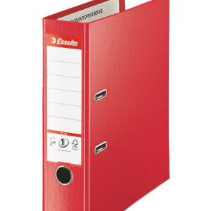 Biblioraft Esselte No.1 Power Jumbo Plus VIVIDA, PP/PP, partial reciclat, FSC, 80 mm, rosu