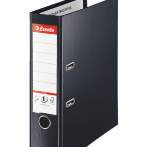 Biblioraft Esselte No.1 Power Jumbo Plus VIVIDA, PP/PP, partial reciclat, FSC, 80 mm, negru