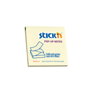 Notes autoadeziv 76 x 76 mm, cu dispenser, 100 file, Stick"n Pop-up ? galben pastel