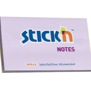 Notes autoadeziv 76 x 127 mm, 100 file, Stick"n - lila pastel