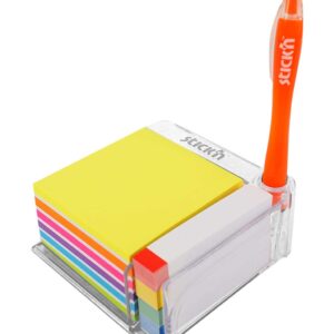 Notes autoadeziv cu suport, 76x76 mm - 400file/set, 76x14 mm - 380file/set, Stick"n -culori asortate
