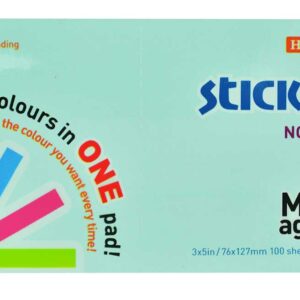 Magic notes autoadeziv 76 x 127 mm, 100 file, Stick"n Magic Notes - 4 culori pastel