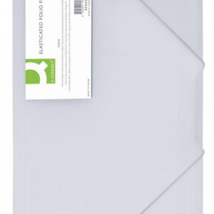 Mapa plastic cu elastic pe colturi, 400 microni, Q-Connect - alb transparent