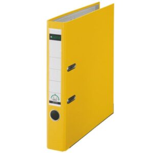 Biblioraft Leitz 180, PP, partial reciclat, FSC, A4, 52 mm, galben