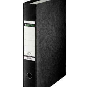 Biblioraft LEITZ 180, carton, partial reciclat, FSC, A3 portret, 80 mm, negru