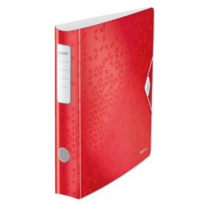 Biblioraft LEITZ 180 Active WOW, polyfoam, partial reciclat, A4, 65 mm, rosu