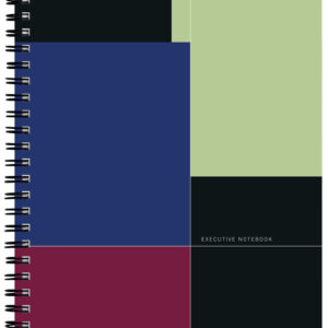 Caiet de birou LEITZ Executive Get Organized, PP, A4, 80 coli, cu spira, matematica, negru-violet