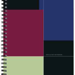 Caiet de birou LEITZ Executive Get Organized, PP, A4, 80 coli, cu spira, dictando, negru-violet