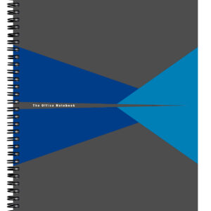 Caiet de birou Leitz Office, PP, FSC, reciclabil, A4, 90 coli, cu spira, matematica, albastru