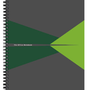 Caiet de birou Leitz Office, PP, FSC, reciclabil, A4, 90 coli, cu spira, matematica, verde