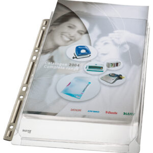 Folie de protectie LEITZ Jumbo, ranforsare metalica, PVC, A4, 170 mic, 3 buc/set, standard