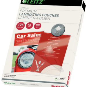 Folie laminare LEITZ UDT, la cald, A4, 175 mic, 100 buc/ set
