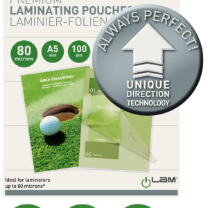 Folie laminare LEITZ UDT, la cald, A5, 80 mic, 100 buc/set