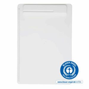 Clipboard simplu A4, din plastic reciclat, ECO MAUL Go - alb